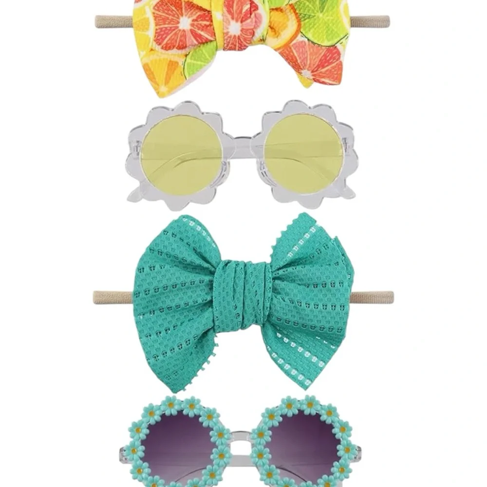 Baby girl Sunglasses and Headbands Set of 2